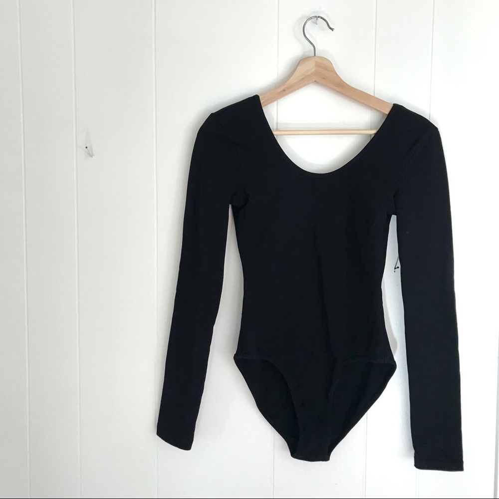 NWT American Apparel black scoop back bodysuit